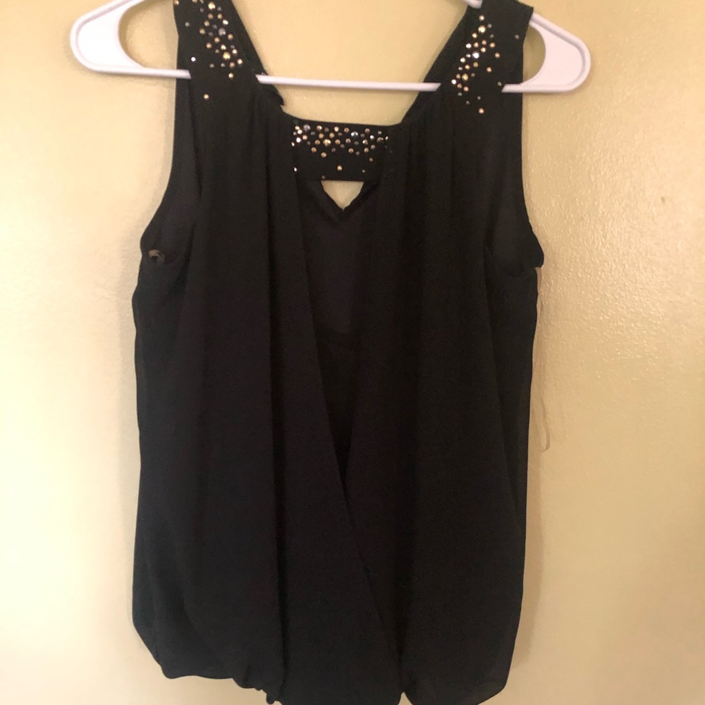 Studded black tank top